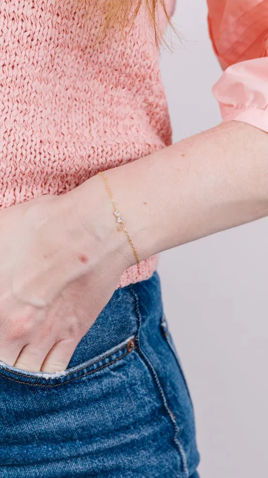 Hey June Bracelets Cz Bow Bracelet