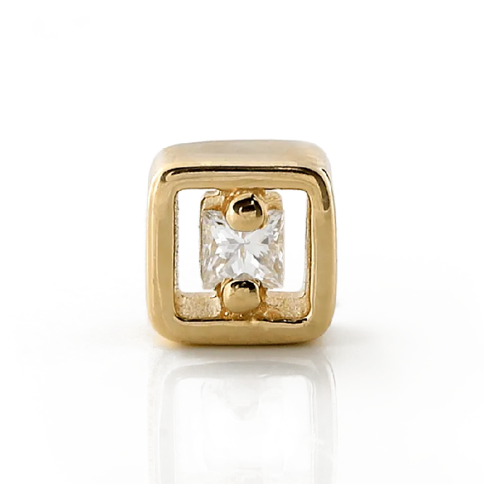 Hollow Square with Stone Diamond Suzanne Kalan Necklaces