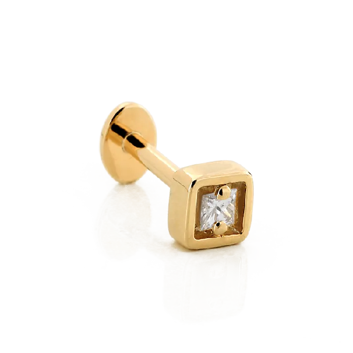Hollow Square with Stone Diamond Suzanne Kalan Necklaces