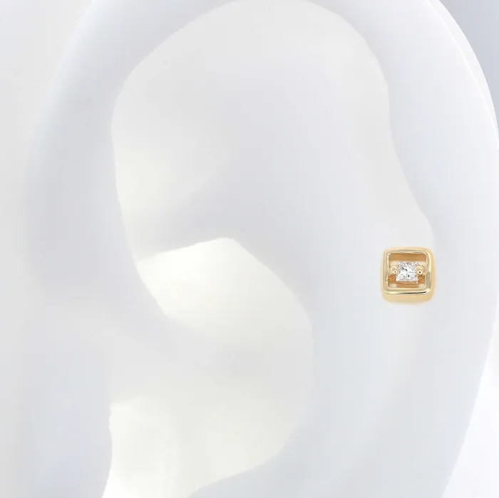 Hollow Square with Stone Diamond Suzanne Kalan Necklaces