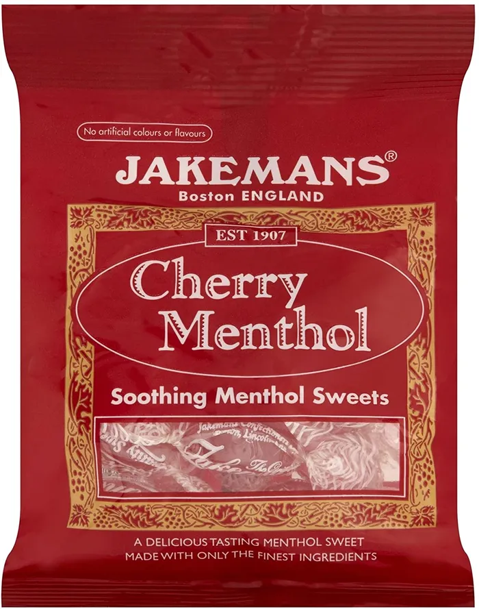 Jakemans Lozenge Cherry Menthol 73G Ramsden International Rings