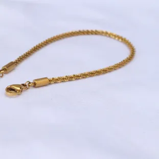 Jewelvers Bracelets 18K GoldFilled Glitter Rope Bracelet Jewelvers Bracelets 18K GoldFilled Glitter Rope Bracelet