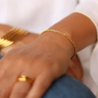 Jewelvers Bracelets 18K GoldFilled Glitter Rope Bracelet Jewelvers Bracelets 18K GoldFilled Glitter Rope Bracelet
