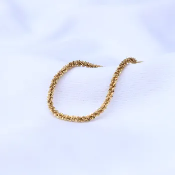 Jewelvers Bracelets 18K GoldFilled Glitter Rope Bracelet Jewelvers Bracelets 18K GoldFilled Glitter Rope Bracelet