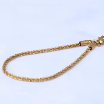 Jewelvers Bracelets 18K GoldFilled Glitter Rope Bracelet Jewelvers Bracelets 18K GoldFilled Glitter Rope Bracelet
