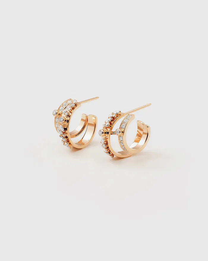 Mood Earrings Under The Stars Mood Hoops in Rose Gold