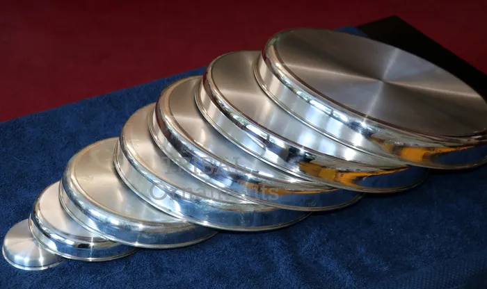 Necklaces 999 fine silver handmade solid Plate Thali tray best gifting baby set for baby food silver utensils silver puja utensils sv264 TRIBAL ORNAMENTS