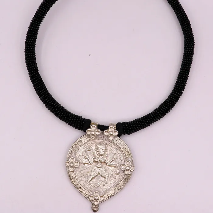 Necklaces TRIBAL ORNAMENTS Vintage design handmade solid silver ethnic fabulous tribal deity god Bheruji pendant necklace ethnic jewelry from Rajasthan India osn07 Necklaces TRIBAL ORNAMENTS Vintage design handmade solid silver ethnic fabulous tribal deity god Bheruji pendant necklace ethnic jewelry from Rajasthan India osn07