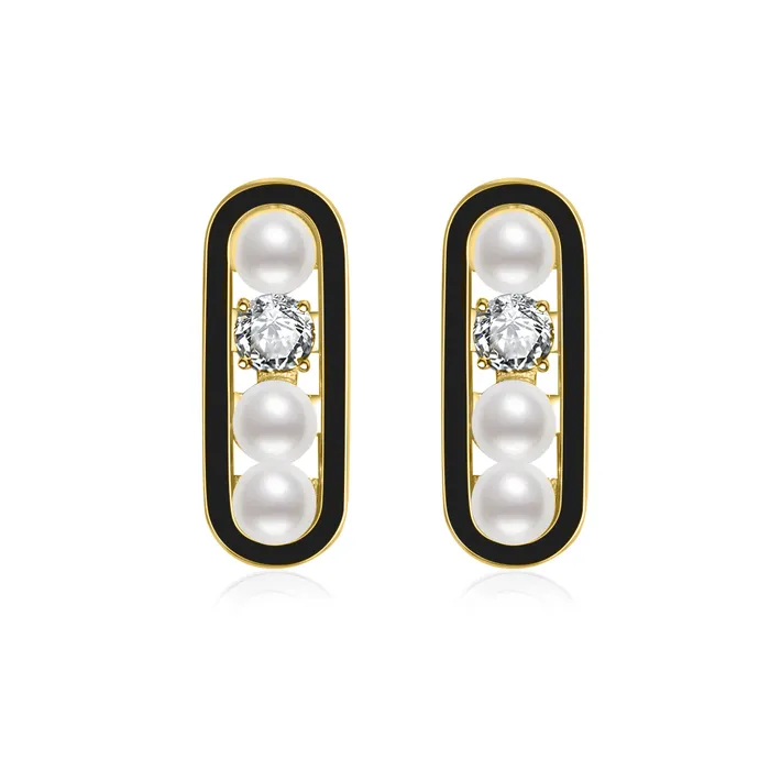 Pearly Lustre Earrings Top Grade Freshwater Pearl Earrings WE00534 DECO