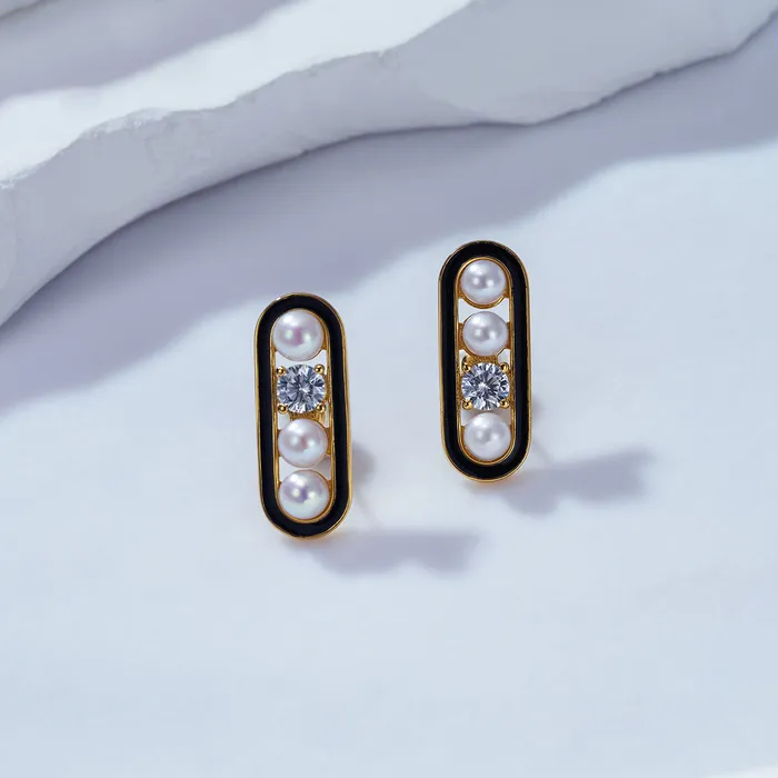 Pearly Lustre Earrings Top Grade Freshwater Pearl Earrings WE00534 DECO