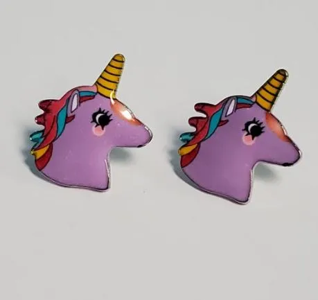 polly Earrings L30 Lavender Unicorn Earrings