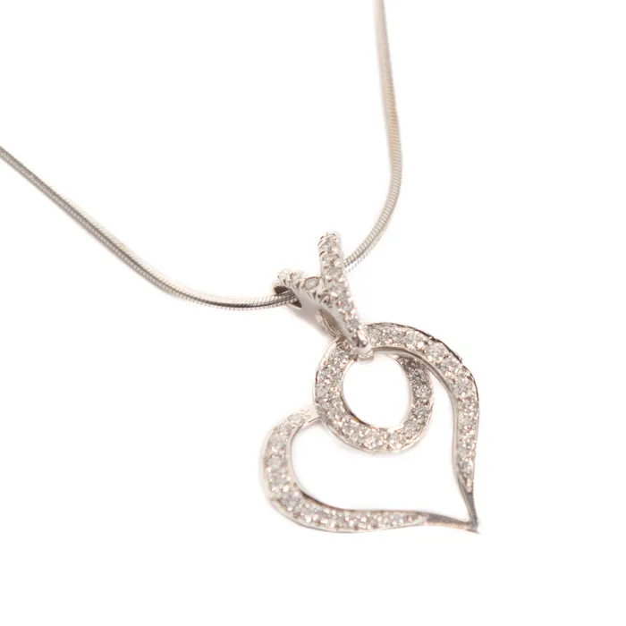 PreOwned Jose Hess Diamond Heart Necklace Jose Hess Necklaces