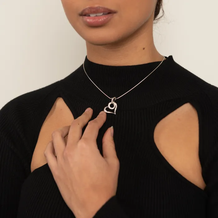 PreOwned Jose Hess Diamond Heart Necklace Jose Hess Necklaces
