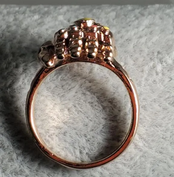 Rings R157 Rose Gold Painted Glove Ring alice