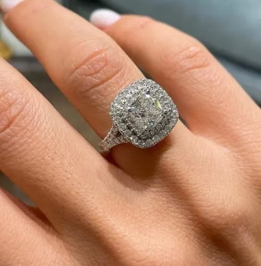 Rings R626 Silver Multi Rhinestone Ring alice