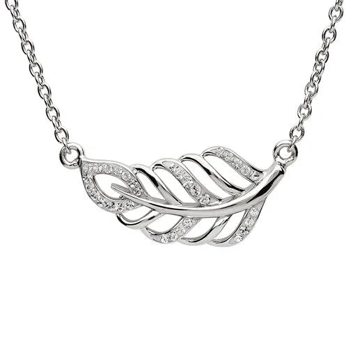 Shanore Crystal Leaf Necklace Necklaces