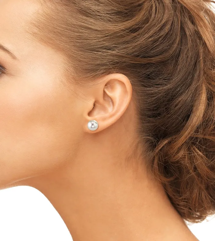 spt Earrings 9095mm White Akoya Round Pearl Stud Earrings