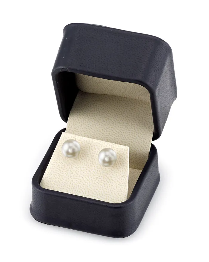 spt Earrings 9095mm White Akoya Round Pearl Stud Earrings