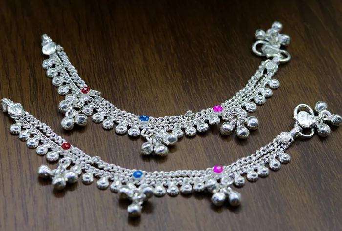 TRIBAL ORNAMENTS Bracelets 55 handmade sterling awesome silver baby ankle bracelet excellent kids anklets charm foot bracelet customized jewelry india ank207