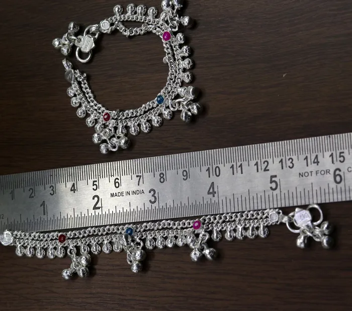 TRIBAL ORNAMENTS Bracelets 55 handmade sterling awesome silver baby ankle bracelet excellent kids anklets charm foot bracelet customized jewelry india ank207