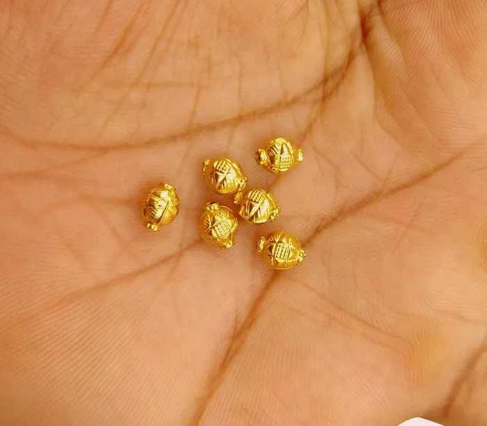 TRIBAL ORNAMENTS Necklaces Vintage antique handmade loose beads traditional designer 22k yellow gold 6 beads or ball for custom jewelry making