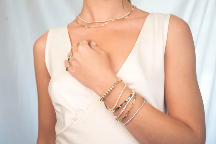 14k Paperclip Diamond Yard Necklace 125 CTW RG Necklaces