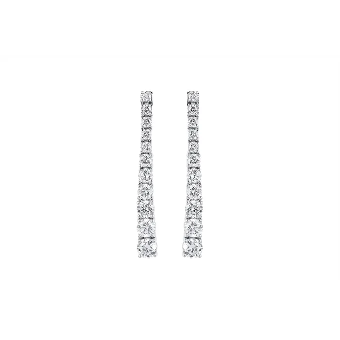 14K White Gold Gradual Diamond Dangle Earrings Meierotto Jewelers Earrings 14K White Gold Gradual Diamond Dangle Earrings Meierotto Jewelers Earrings