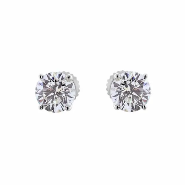 14kt White Gold Diamond Stud Earrings 183ct Total Weight Round Brilliant Diamonds ST14500 Diamond Source NYC Earrings