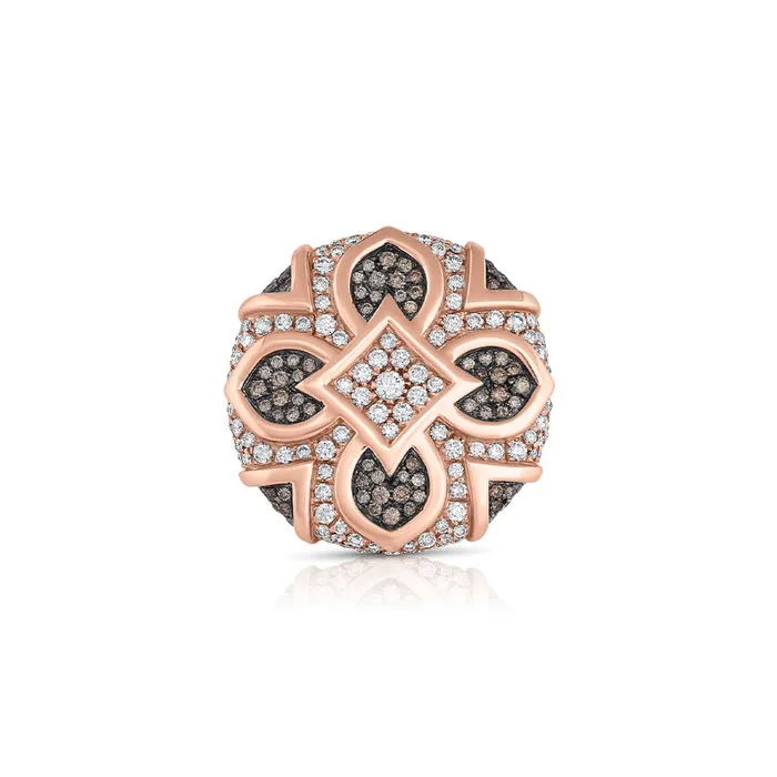 18K Rose Gold 184ctw Brown White Diamond Organic Ring CJ Charles Jewelers Rings 18K Rose Gold 184ctw Brown White Diamond Organic Ring CJ Charles Jewelers Rings