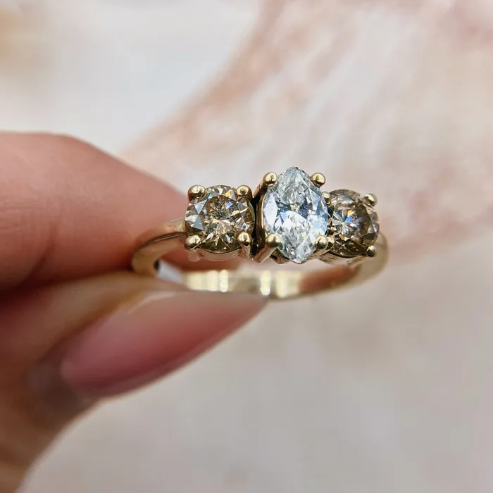 3 Stone Engagement Ring Set in 14K Yellow Gold 200ct tw Marquise Cut Round Brilliant Natural Diamonds Diamond Source NYC Rings 3 Stone Engagement Ring Set in 14K Yellow Gold 200ct tw Marquise Cut Round Brilliant Natural Diamonds Diamond Source NYC Rings