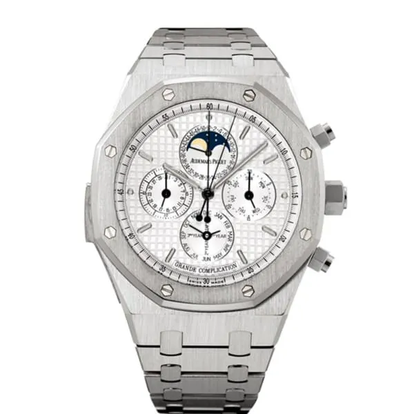 Audemars Piguet Bracelets Audemars Piguet Royal Oak Grande Complication 44mm Mens Watch Ref 25865BCOO1105BC04 White Moonphase Dial 18K White Gold Bracelet Audemars Piguet Bracelets Audemars Piguet Royal Oak Grande Complication 44mm Mens Watch Ref 25865BCOO1105BC04 White Moonphase Dial 18K White Gold Bracelet