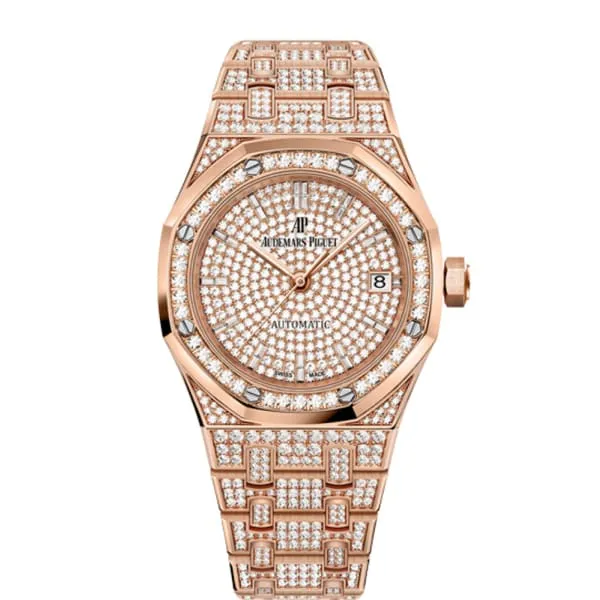 Audemars Piguet Bracelets Audemars Piguet Royal Oak Selfwinding 37mm Watch Ref 15452ORZZ1258OR02 Pave Diamond Dial 18K Rose Gold Diamond Bracelet Audemars Piguet Bracelets Audemars Piguet Royal Oak Selfwinding 37mm Watch Ref 15452ORZZ1258OR02 Pave Diamond Dial 18K Rose Gold Diamond Bracelet