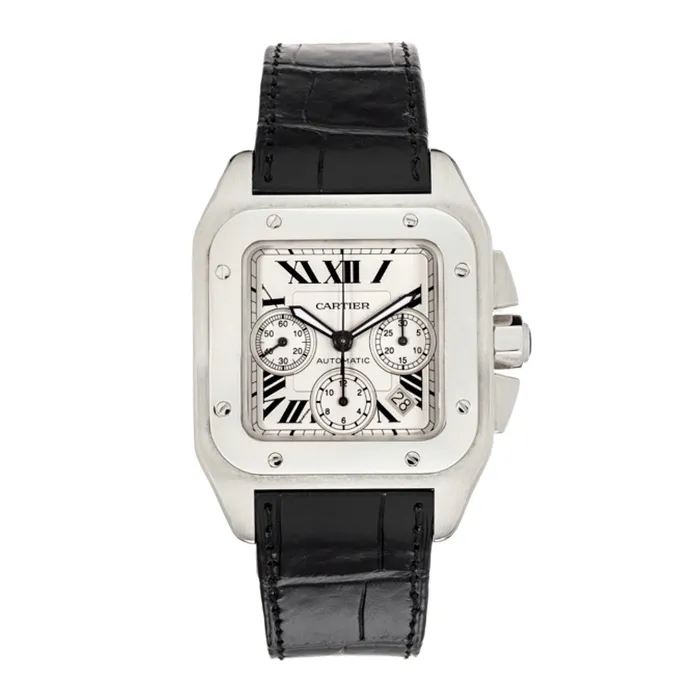 Bracelets Cartier Cartier Santos 100 42mm Watch Ref W20090X8 White Roman Dial Stainless Steel Bracelet Bracelets Cartier Cartier Santos 100 42mm Watch Ref W20090X8 White Roman Dial Stainless Steel Bracelet