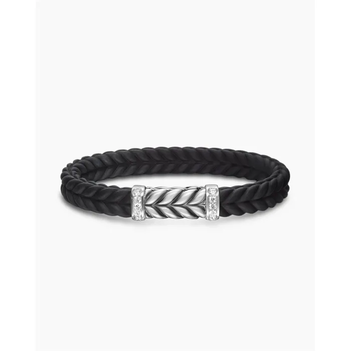Bracelets David Yurman David Yurman 9mm Chevron Rubber Bracelet