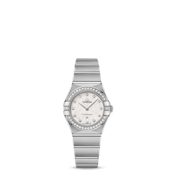 Bracelets Omega Omega Constellation 25mm Watch Ref 13115256052001 Silver Diamond Index Dial Diamond Bezel Stainless Steel Bracelet Bracelets Omega Omega Constellation 25mm Watch Ref 13115256052001 Silver Diamond Index Dial Diamond Bezel Stainless Steel Bracelet