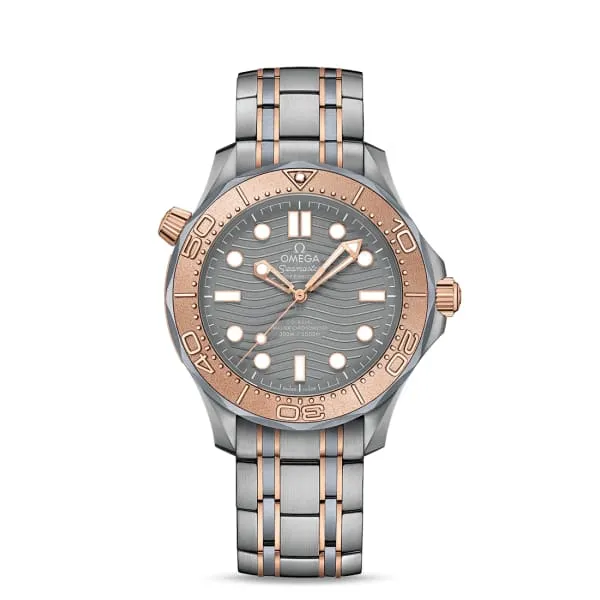 Bracelets Omega Seamaster 42mm Watch Ref 21060422099001 Grey Index Dial Two Tone Titanium 18K Rose Gold Bracelet Omega Bracelets Omega Seamaster 42mm Watch Ref 21060422099001 Grey Index Dial Two Tone Titanium 18K Rose Gold Bracelet Omega