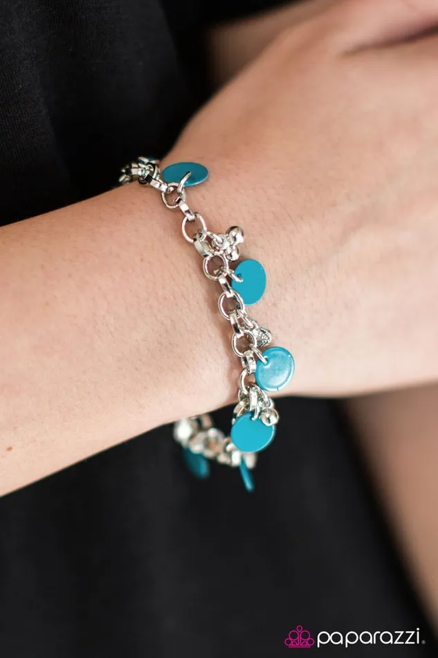 Bracelets Paparazzi Bracelet Be My Sunshine Blue Paparazzi Jewelry
