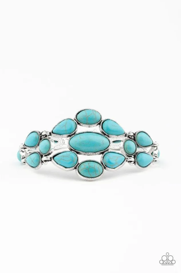 Bracelets Paparazzi Bracelet Blooming Prairies Blue Paparazzi Jewelry