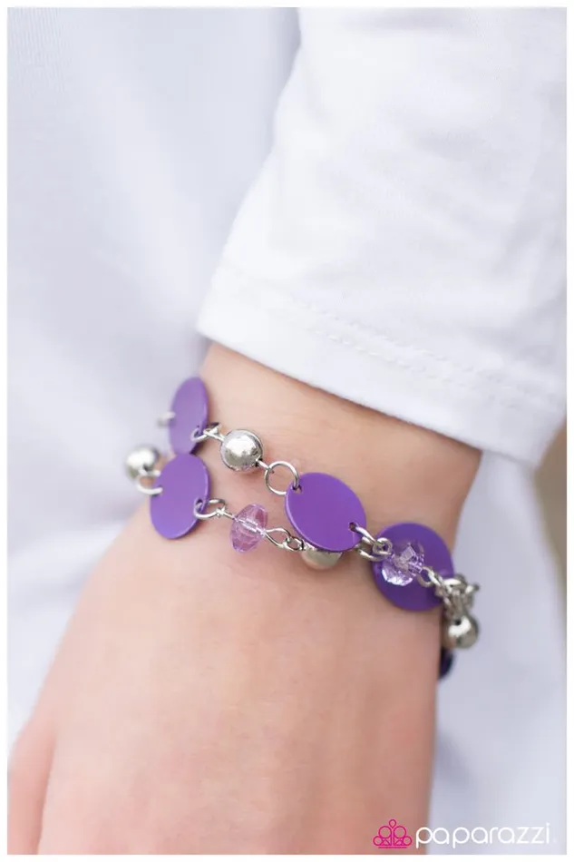 Bracelets Paparazzi Bracelet Happy Travels Purple Paparazzi Jewelry