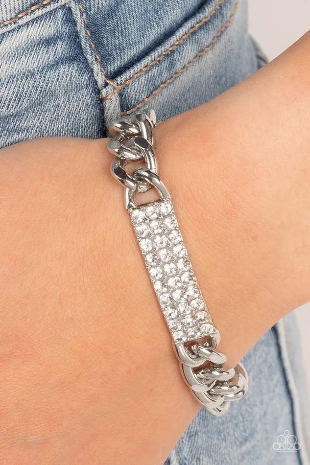 Bracelets Paparazzi Bracelet Icy Impact White Paparazzi Jewelry