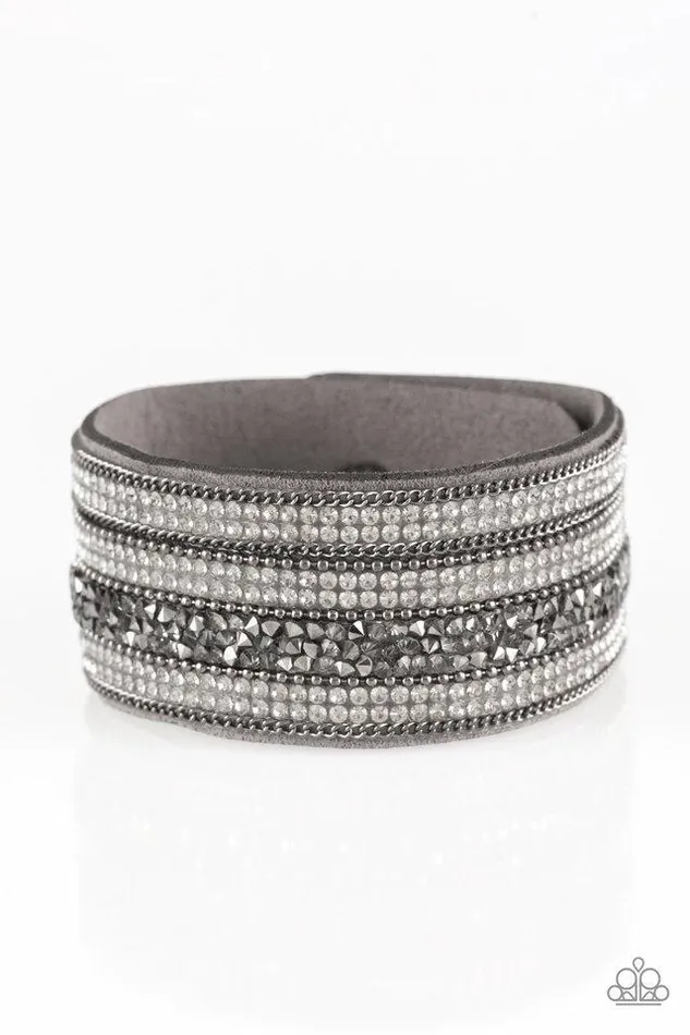 Bracelets Paparazzi Bracelet Really Rock Band Silver Paparazzi Jewelry
