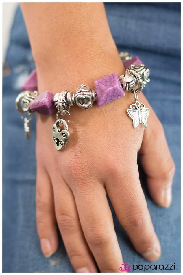 Bracelets Paparazzi Jewelry Paparazzi Bracelet Charming Cosmopolitan Purple