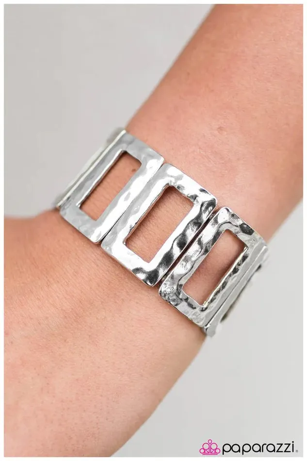 Bracelets Paparazzi Jewelry Paparazzi Bracelet Freeze Frame Silver