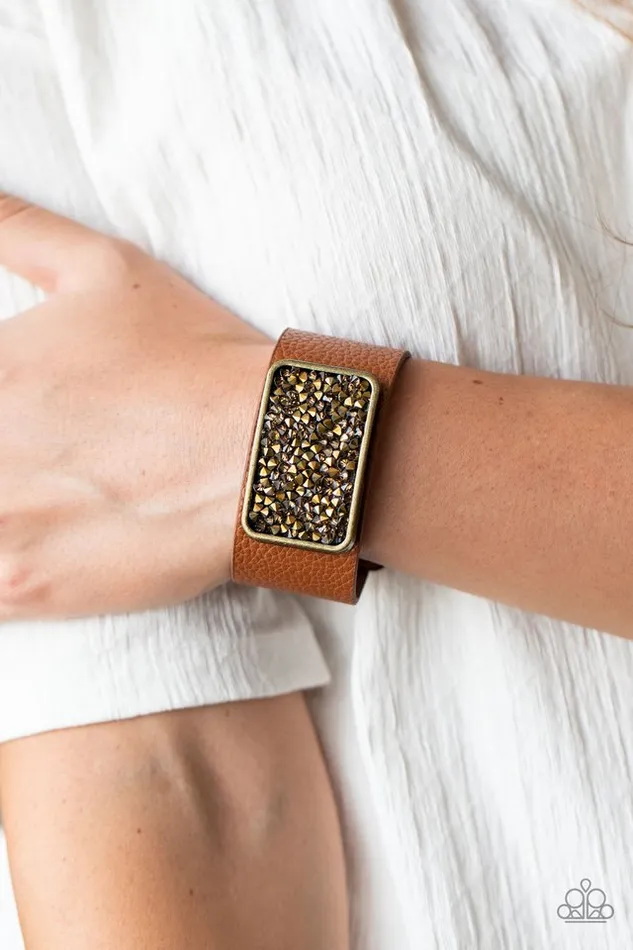 Bracelets Paparazzi Jewelry Paparazzi Bracelet Interstellar Shimmer Brass
