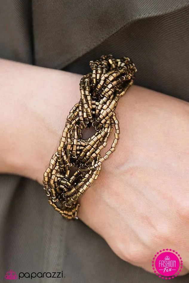 Bracelets Paparazzi Jewelry Paparazzi Bracelet Prepare For The WRAPture Brass