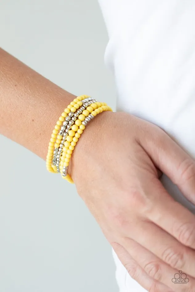 Bracelets Paparazzi Jewelry Paparazzi Bracelet Stacked Showcase Yellow
