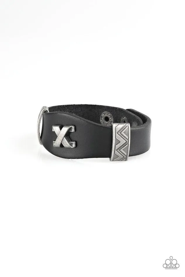 Bracelets Paparazzi Jewelry Paparazzi Bracelet Tread Carefully Black