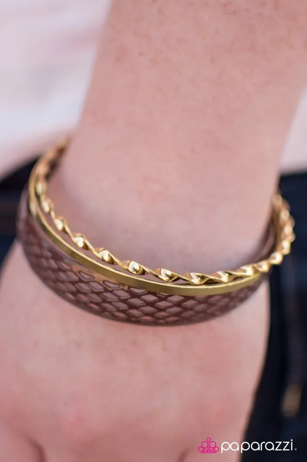 Bracelets Paparazzi Jewelry Paparazzi Bracelet What A Thrill Brown