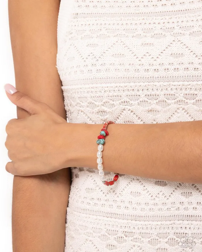 Bracelets Paparazzi Jewelry Paparazzi Bracelet Wild Whimsicality Red