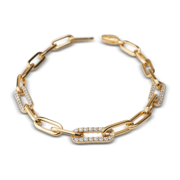 Bracelets RG 14k Diamond Link Paperclip Bracelet